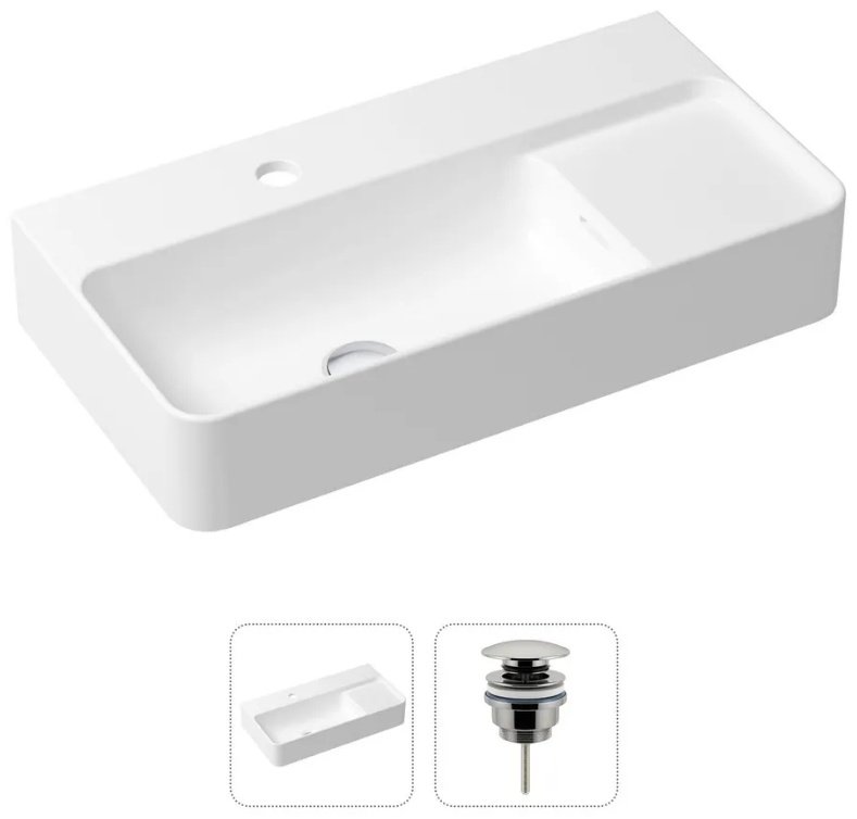 Раковина Lavinia Boho 21520879, Комплект 2 в 1 Lavinia Boho Bathroom Sink (состоит из 33311011, 182139000), цвет хром накладная прямоугольная 31, фарфор купить,NaN