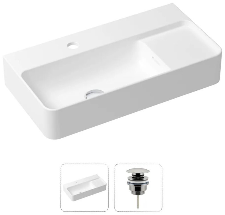 Раковина Lavinia Boho 21520879, Комплект 2 в 1 Lavinia Boho Bathroom Sink (состоит из 33311011, 182139000), цвет хром накладная прямоугольная 31, фарфор купить,NaN
