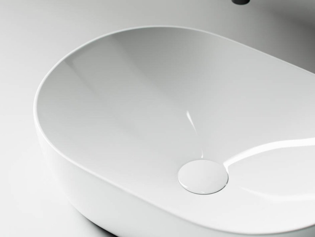 Раковина Ceramicanova CN5010 накладная овальная 48, санфарфор купить,NaN
