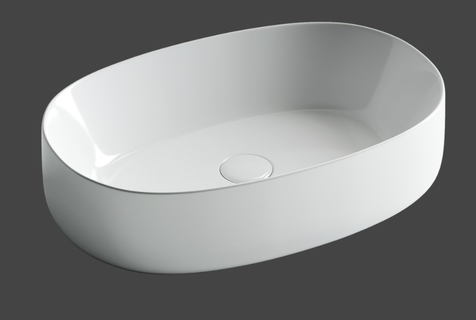 Раковина Ceramicanova CN5023 накладная овальная 54, санфарфор