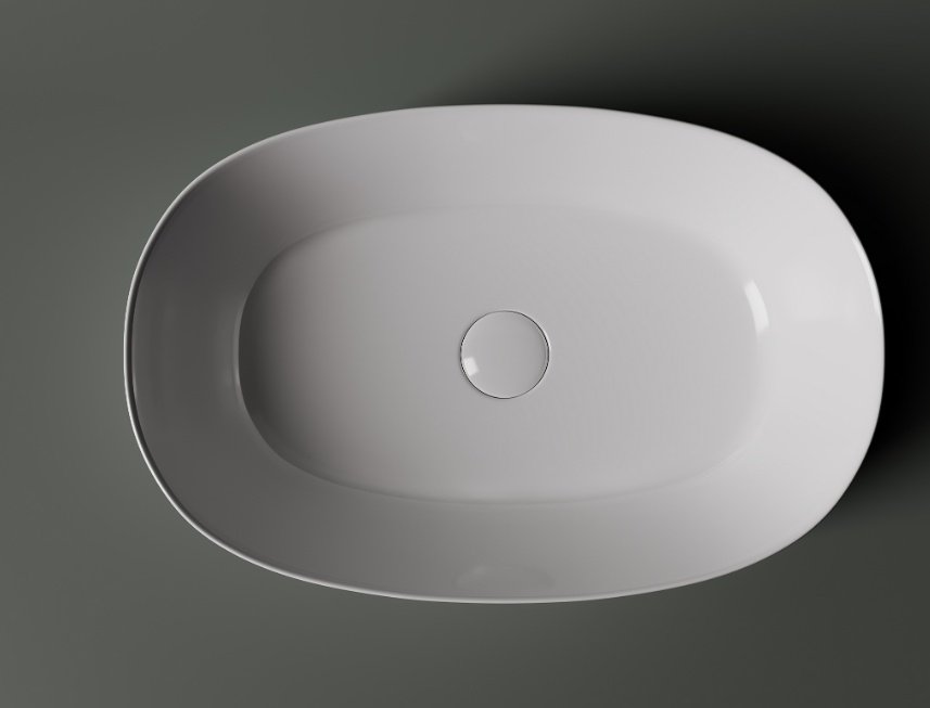 Раковина Ceramicanova CN5023 накладная овальная 54, санфарфор