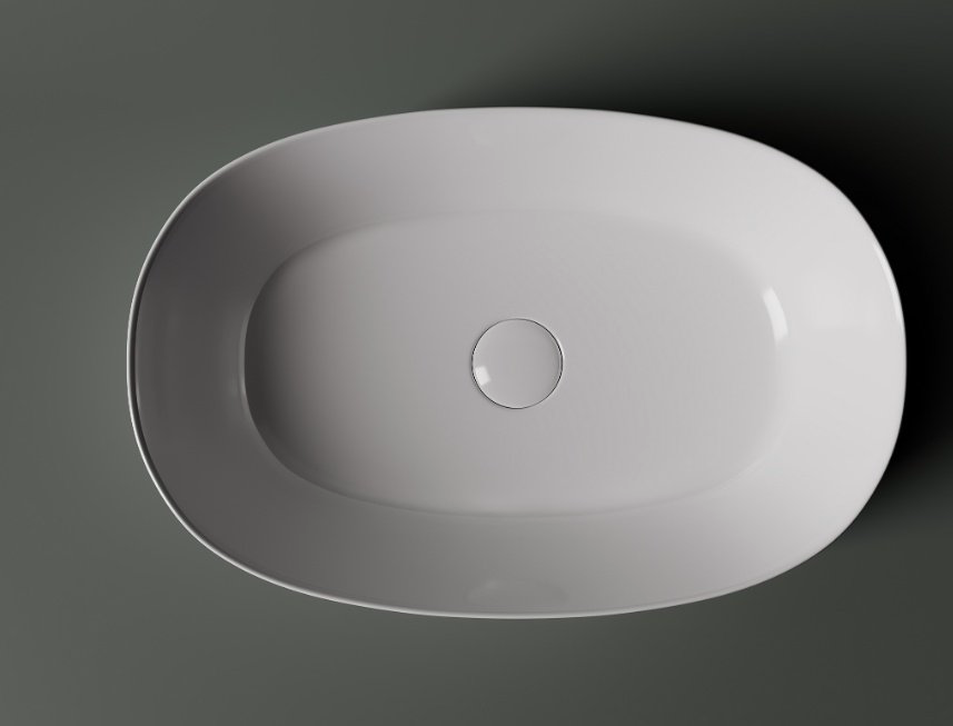 Раковина Ceramicanova CN5023 накладная овальная 54, санфарфор купить,171936