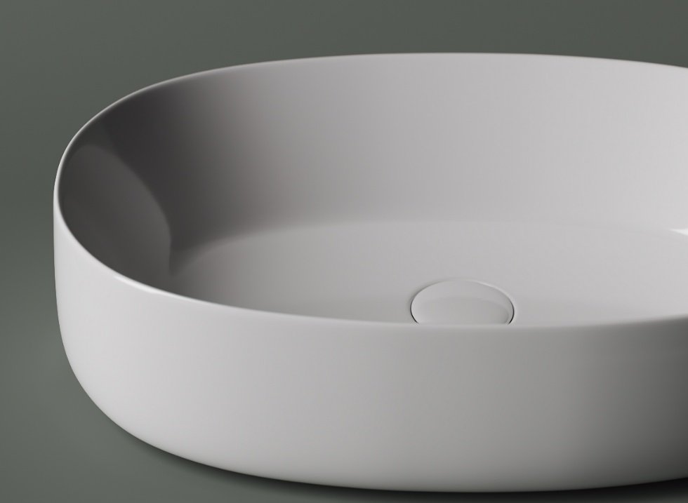 Раковина Ceramicanova CN5023 накладная овальная 54, санфарфор