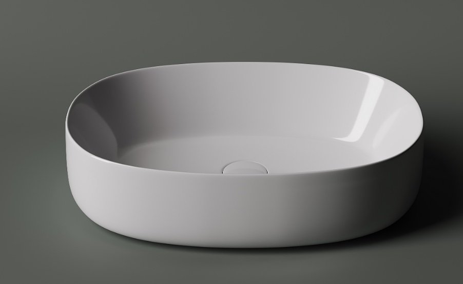 Раковина Ceramicanova CN5023 накладная овальная 54, санфарфор