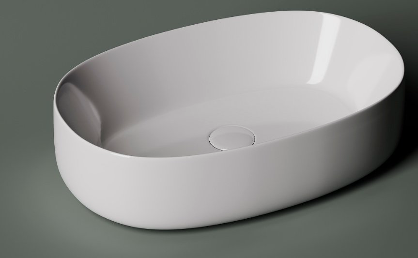 Раковина Ceramicanova CN5023 накладная овальная 54, санфарфор купить,NaN