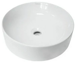 Раковина Sanita Luxe WB.CT/Best/40-C.Shelf/WHT.G/S1 накладная круглая 40, керамика