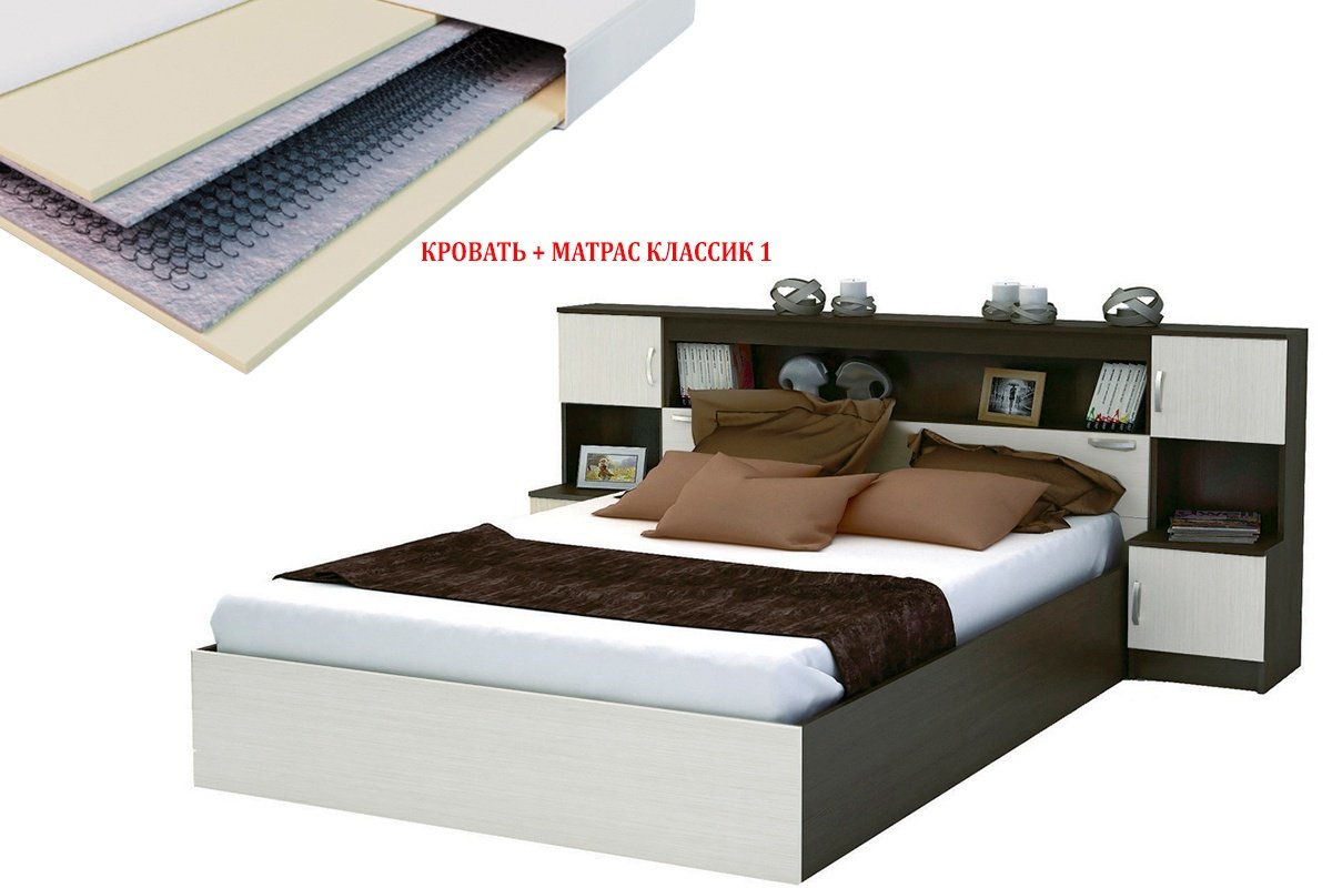 Гарнитур DOMA спальный гарнитур BASSA+МАТРАС 51155, сп. место 160х200 см купить,NaN
