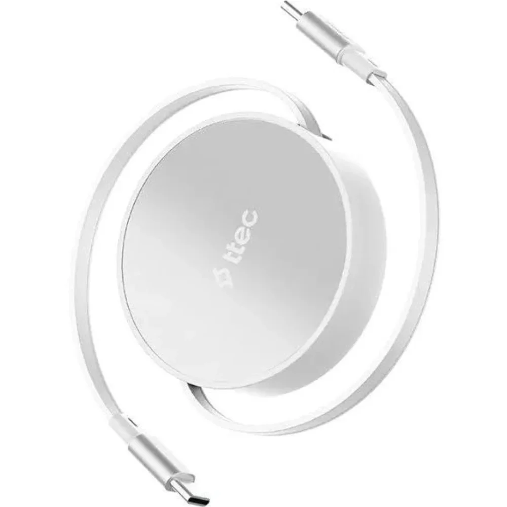 Кабель для телефона TTEC USB-C to USB-C Mini Retractable 100W 2DK65G Lunar Shine