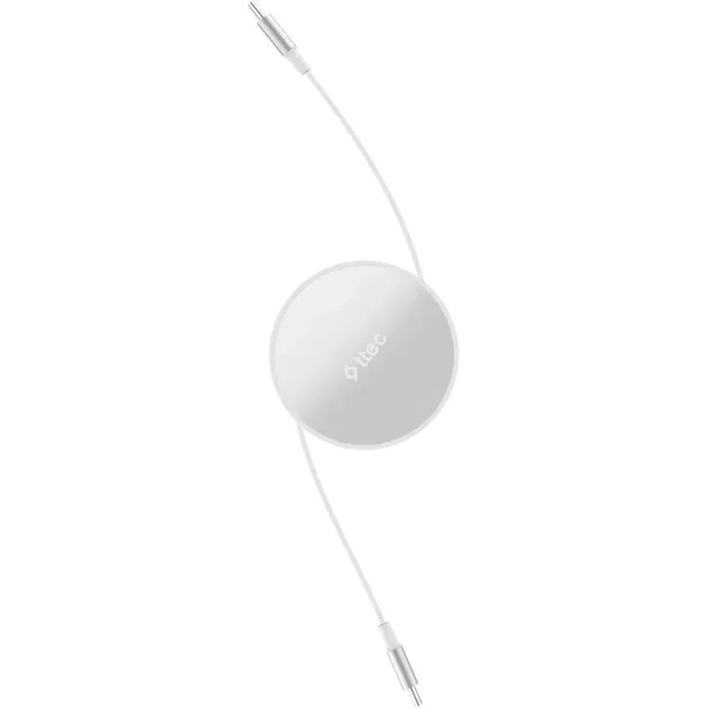 Кабель для телефона TTEC USB-C to USB-C Mini Retractable 100W 2DK65G Lunar Shine