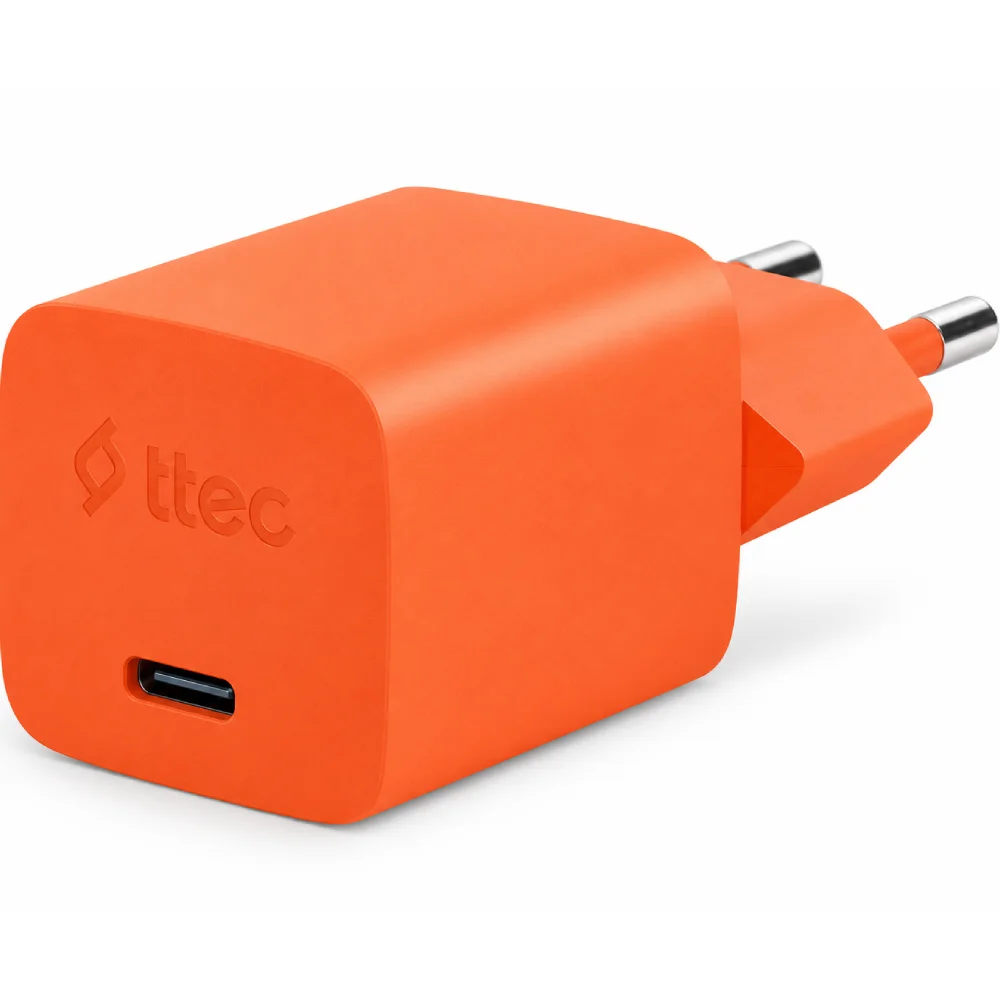 Зарядное устройство TTEC SmartCharger GAN 45W PD + USB-C - USB-C 3A 2SCG45CNT Neon Orange купить,14990
