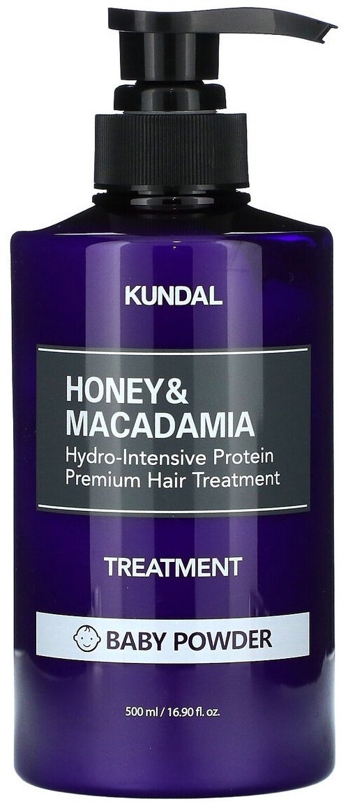 Kundal кондиционер Honey Macadamia Protein Premium Treatment Baby Powder 500 мл купить,NaN
