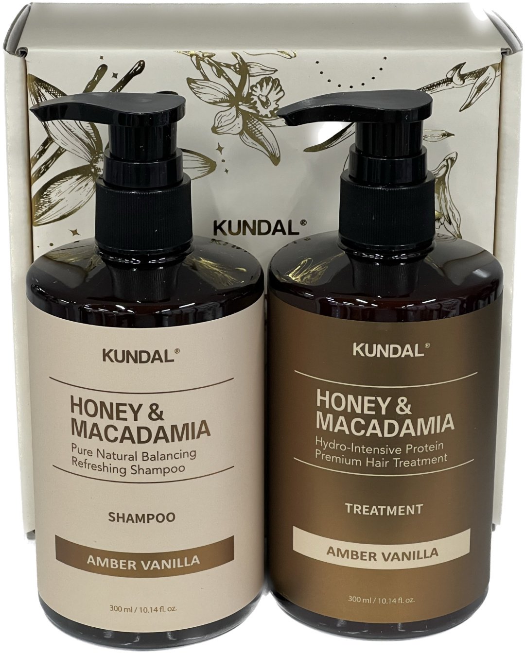 Kundal Honey &amp; Macadamia Amber Vanilla набор по уходу за волосами для женщин