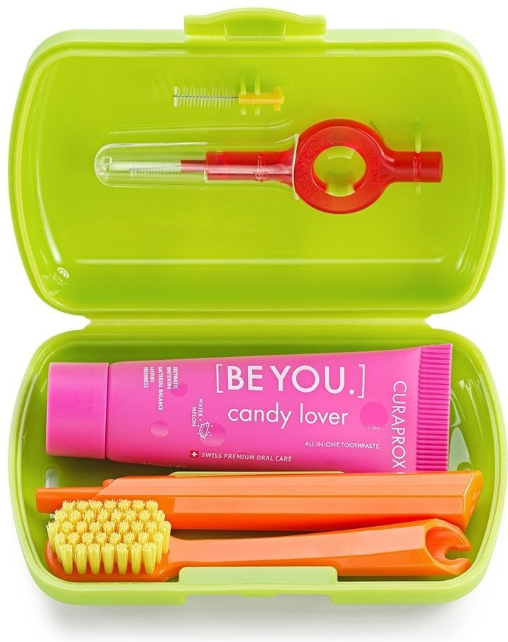 CURAPROX Travel Set набор по уходу за полостью рта мягкая 4 шт