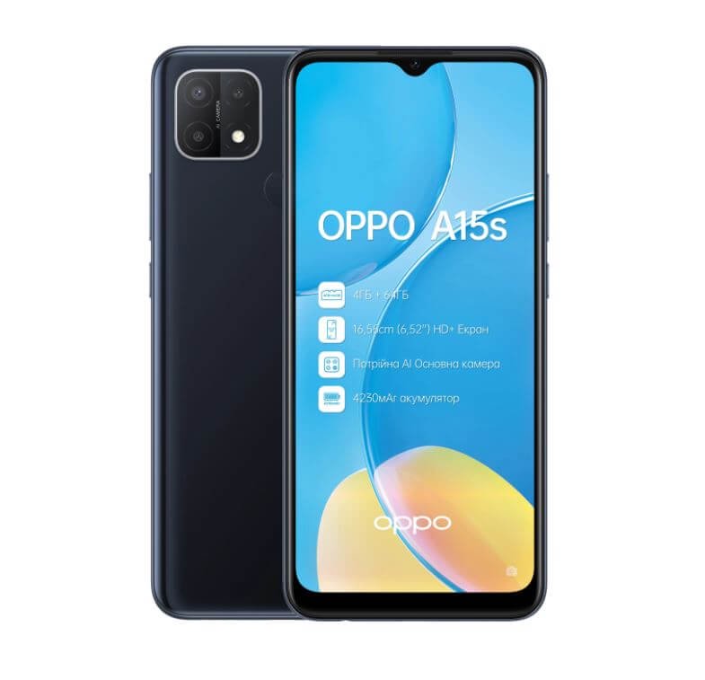 Смартфон Oppo A15S 64 Gb Black купить,NaN