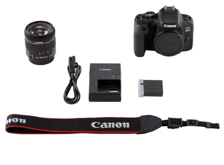 Фотокамера EOS Canon 800D KIT 18-55 IS STM черный купить,NaN