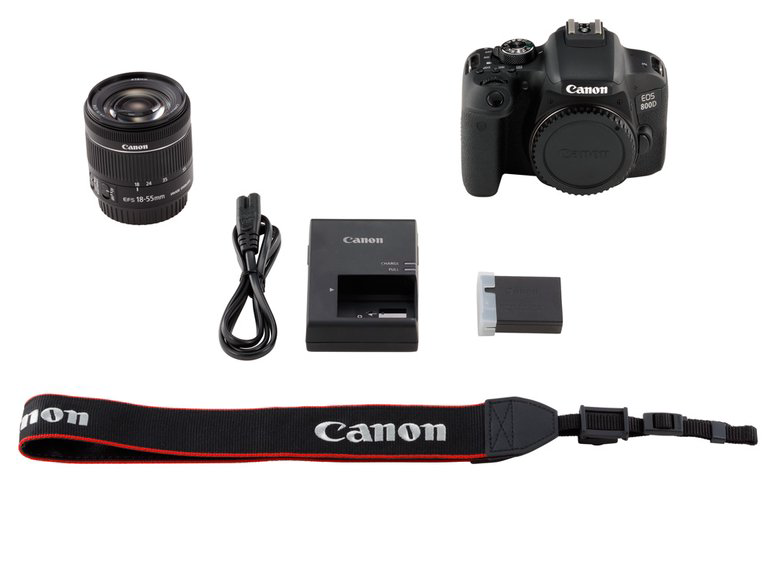 Фотокамера EOS Canon 800D KIT 18-55 IS STM черный купить,NaN
