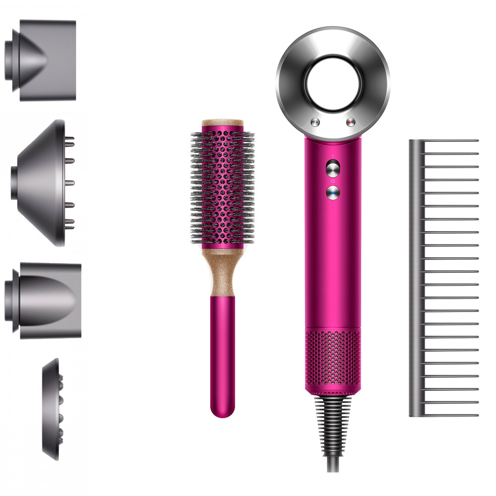 Фен Dyson Supersonic HD03 с набором расчесок фуксия  купить,NaN