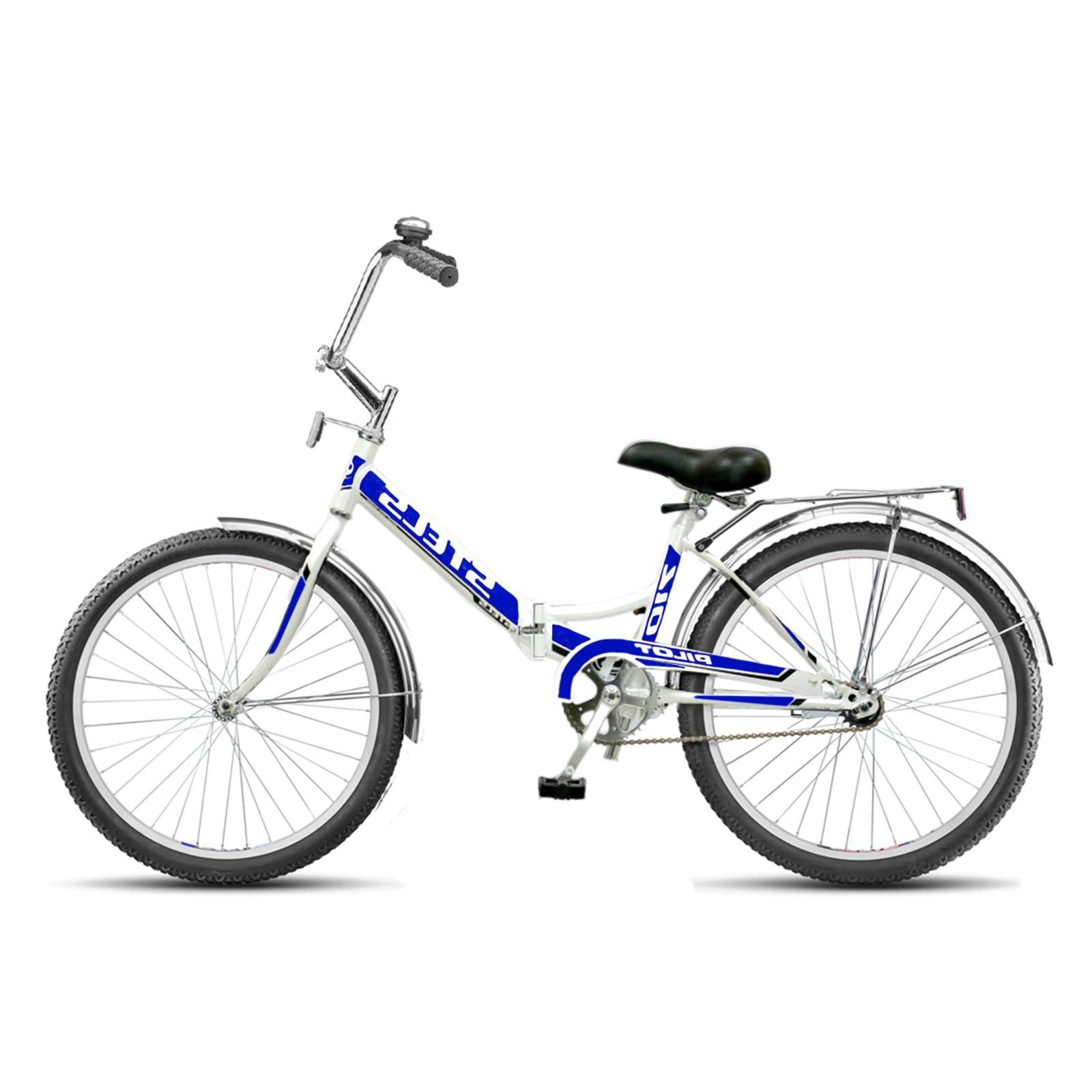 Велосипед складной Stels Pilot 710 белый-синий