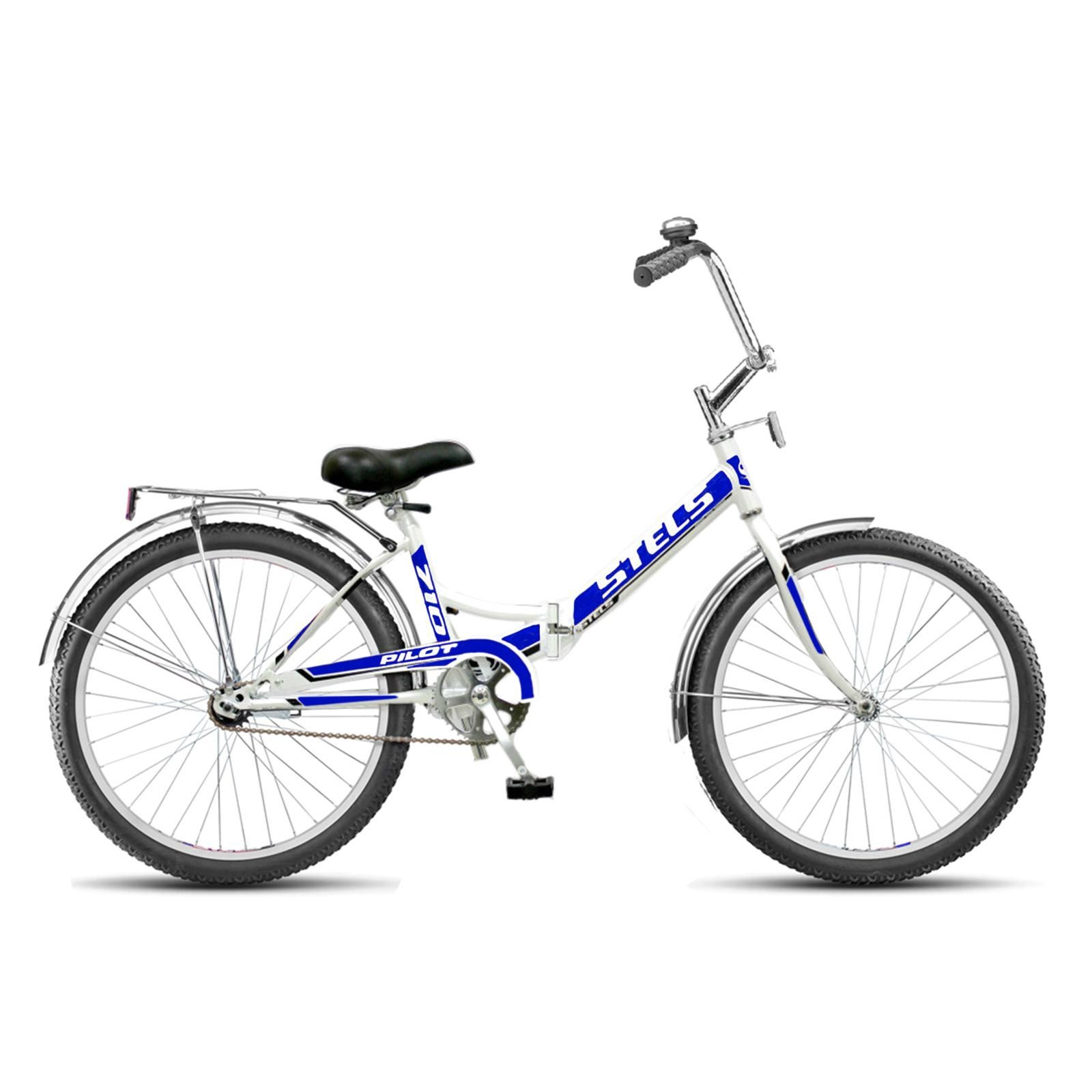 Велосипед складной Stels Pilot 710 белый-синий