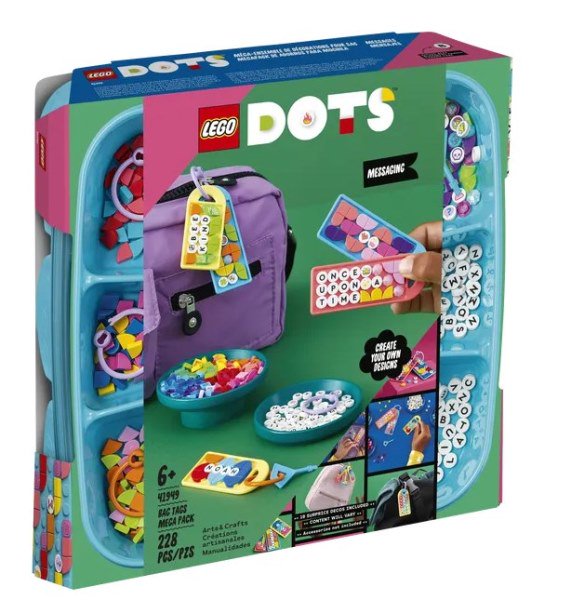 Конструктор Lego Dots Большой набор бирок для сумок: надписи  41949 228 предметов 