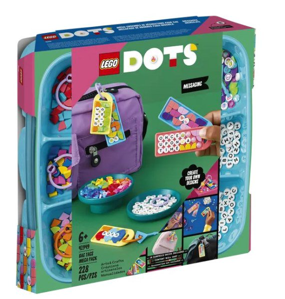 Конструктор Lego Dots Большой набор бирок для сумок: надписи  41949 228 предметов  купить,NaN