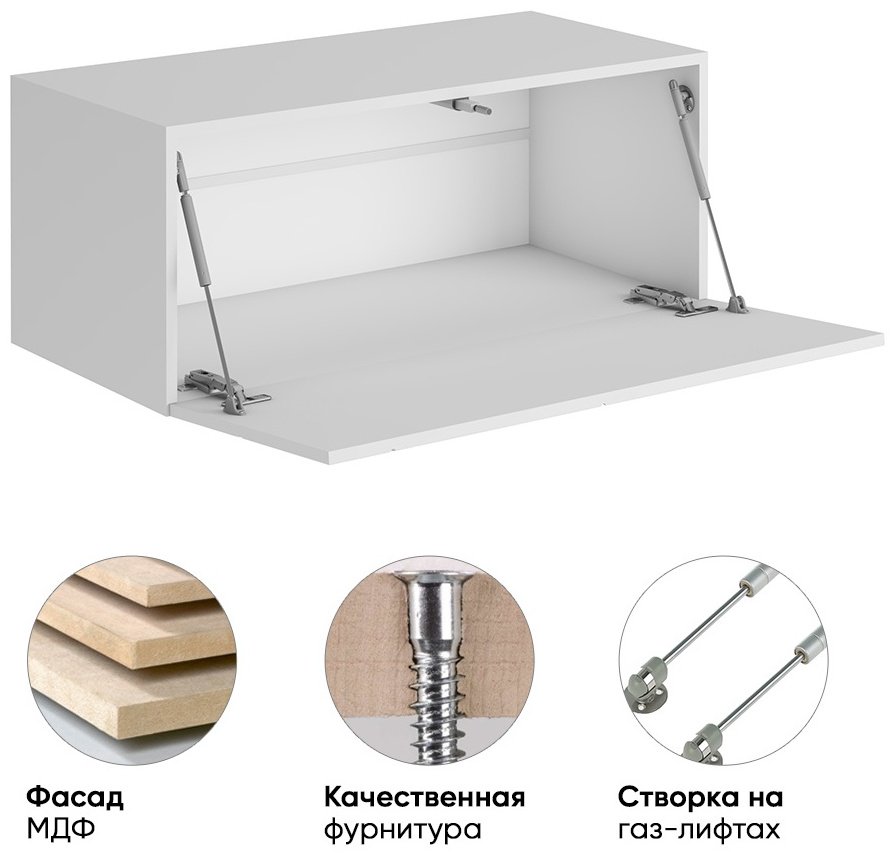 ТВ-тумба навесная DOMA ГРАНЖ ТМ-002, 90.2x35x41.6 см, белый купить,NaN