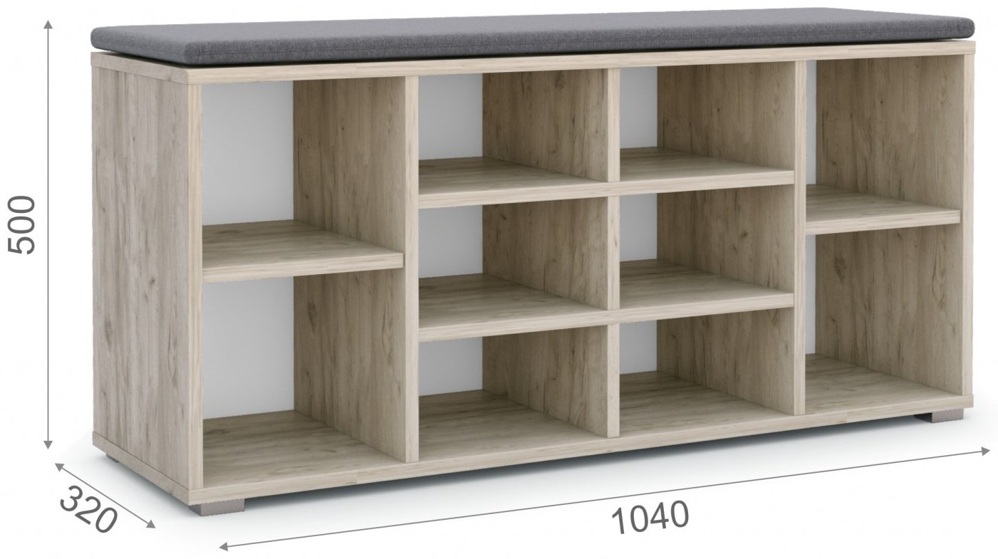 Тумба для обуви DOMA 104x30x50 см, ЛДСП купить,NaN