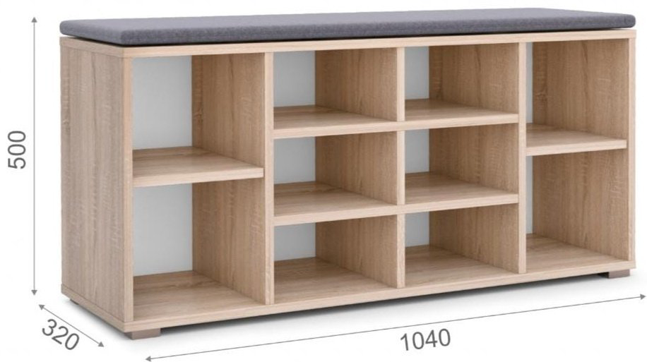 Тумба для обуви DOMA 104x32x50 см, ЛДСП купить,NaN