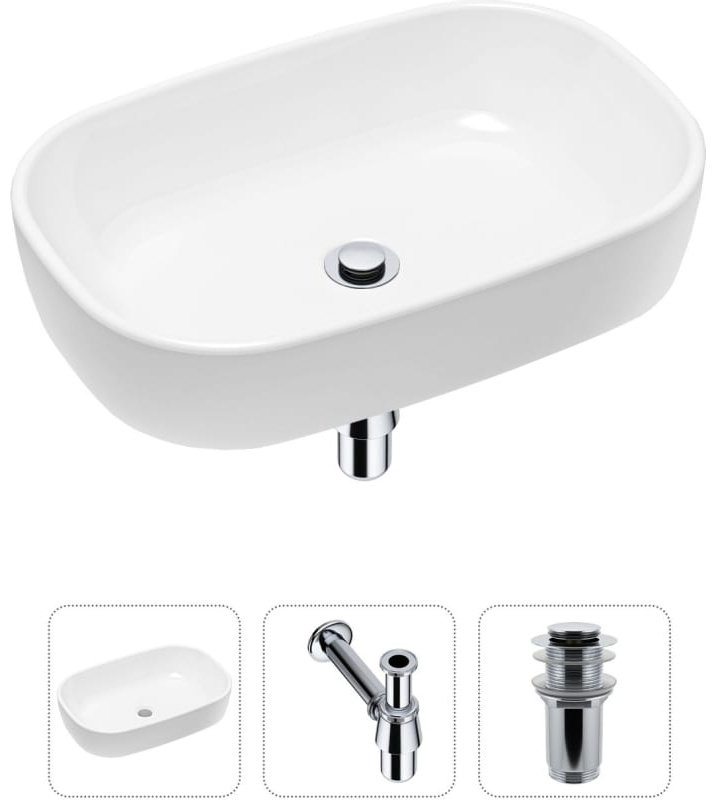 Раковина Lavinia Boho Bathroom Sink 21520003 накладная овальная 36, фарфор купить,NaN