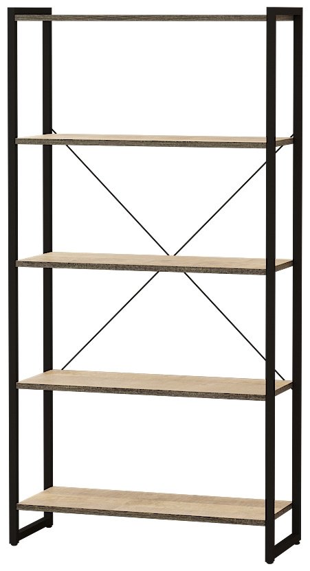 Стеллаж напольный DOMA, 82x37x146 см, черный, коричневый купить,NaN