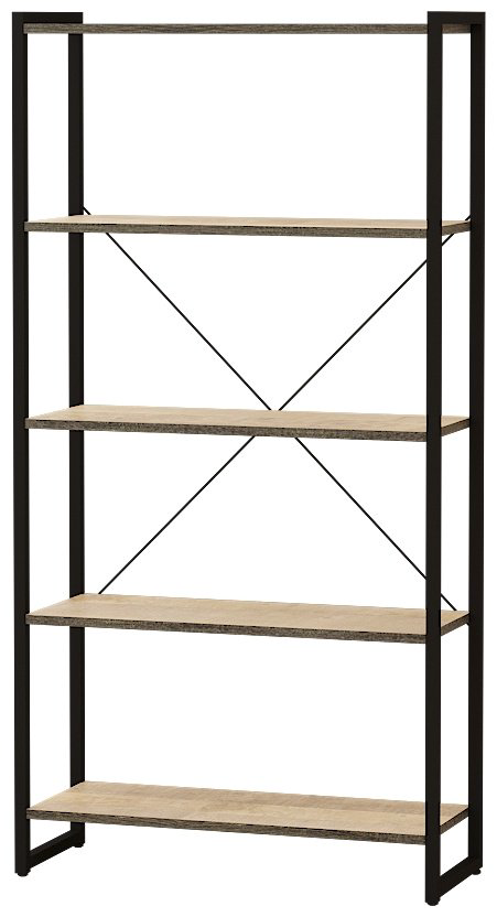 Стеллаж напольный DOMA, 82x37x146 см, черный, коричневый купить,NaN