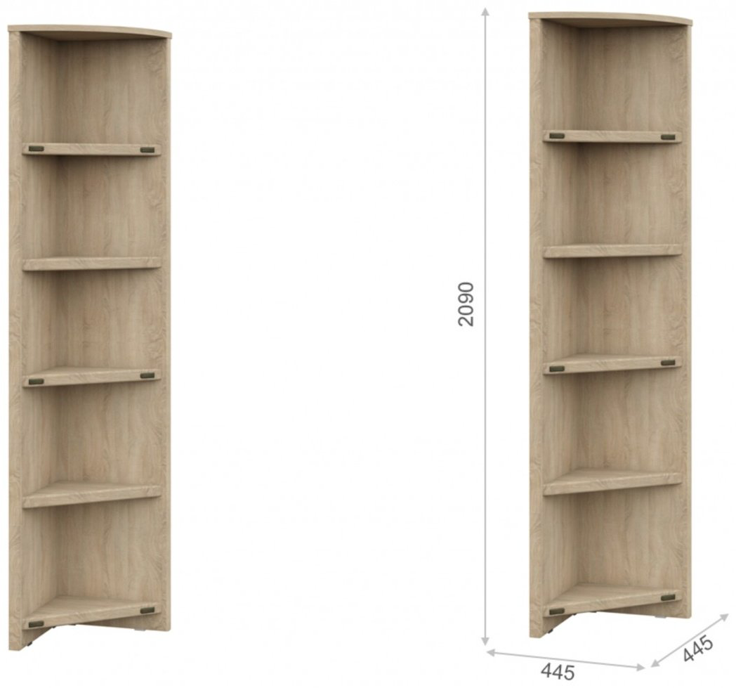 Стеллаж напольный DOMA, 44.5x44.5x209 см, коричневый купить,NaN
