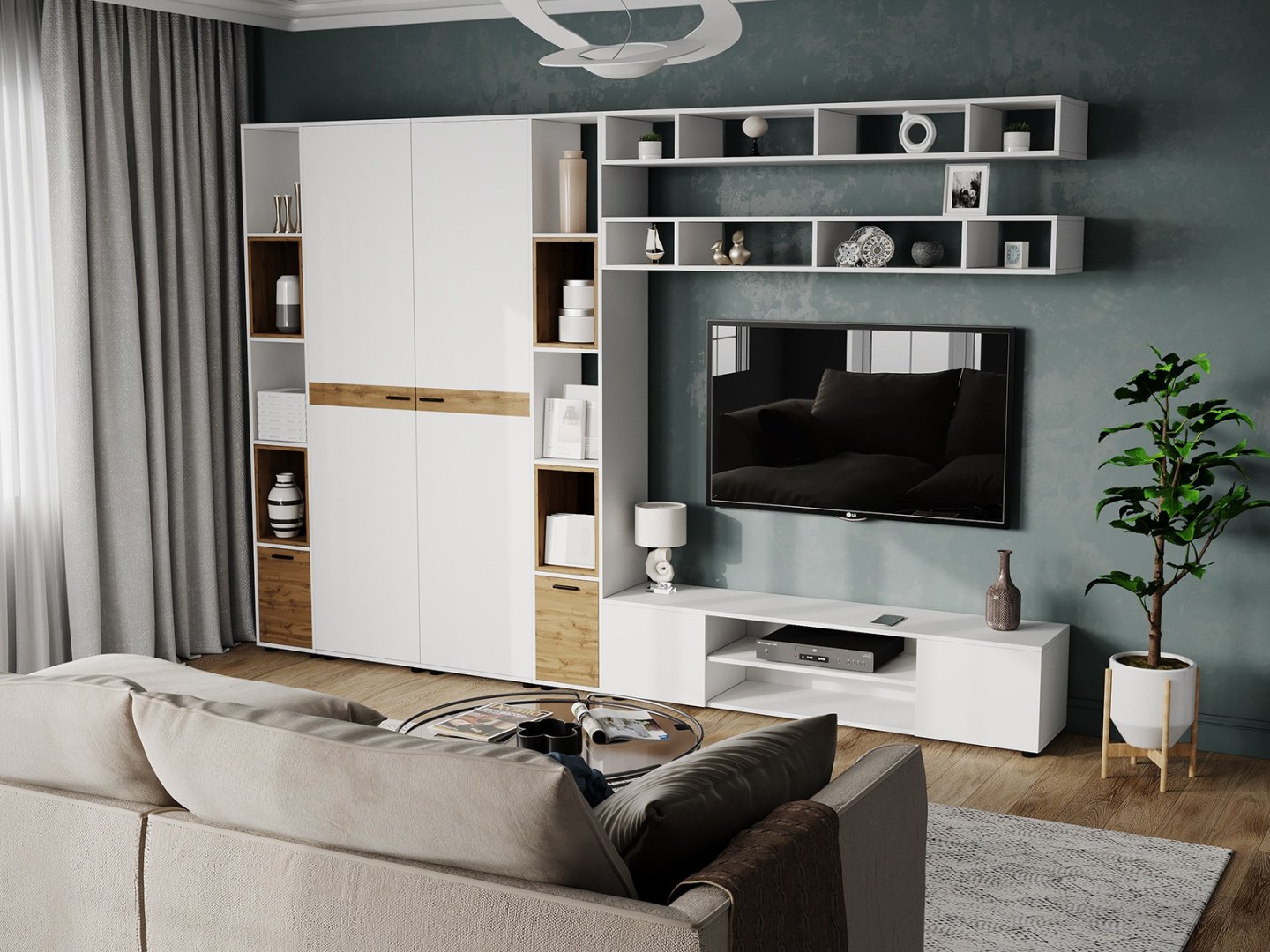 DOMA MODUL , 30x36x211 см, белый купить,NaN
