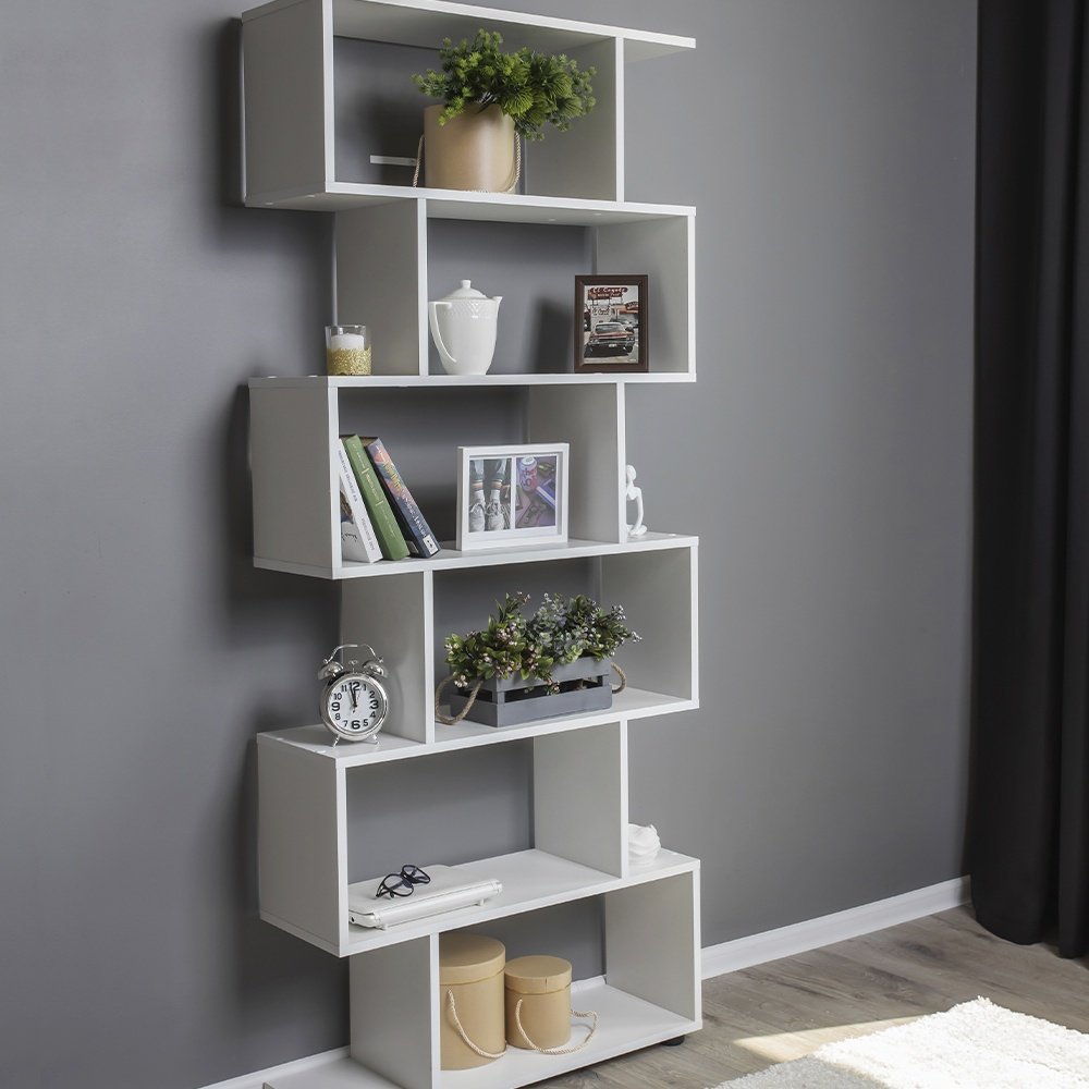 Стеллаж напольный DOMA, 80x25x190 см, белый купить,NaN