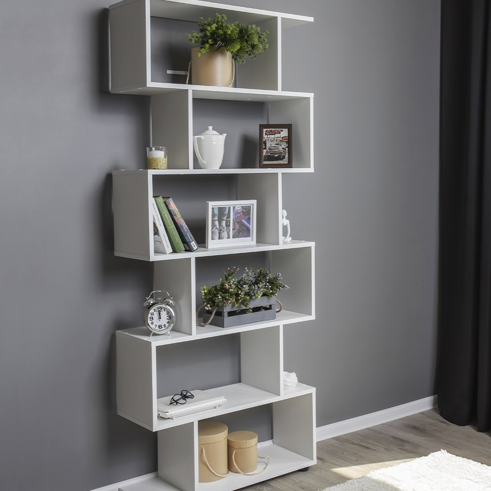 Стеллаж напольный DOMA, 80x25x190 см, белый купить,NaN