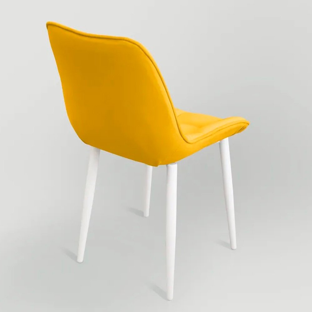 Стул DOMA BOSTON, 85x51x44 см, желтый, белый купить,NaN