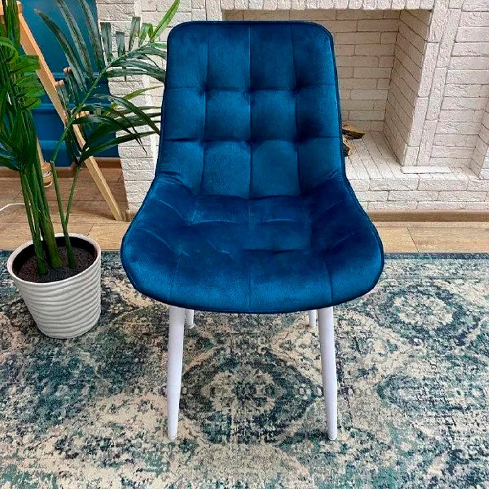 Стул DOMA BOSTON, 85x51x44 см, белый, синий купить,NaN