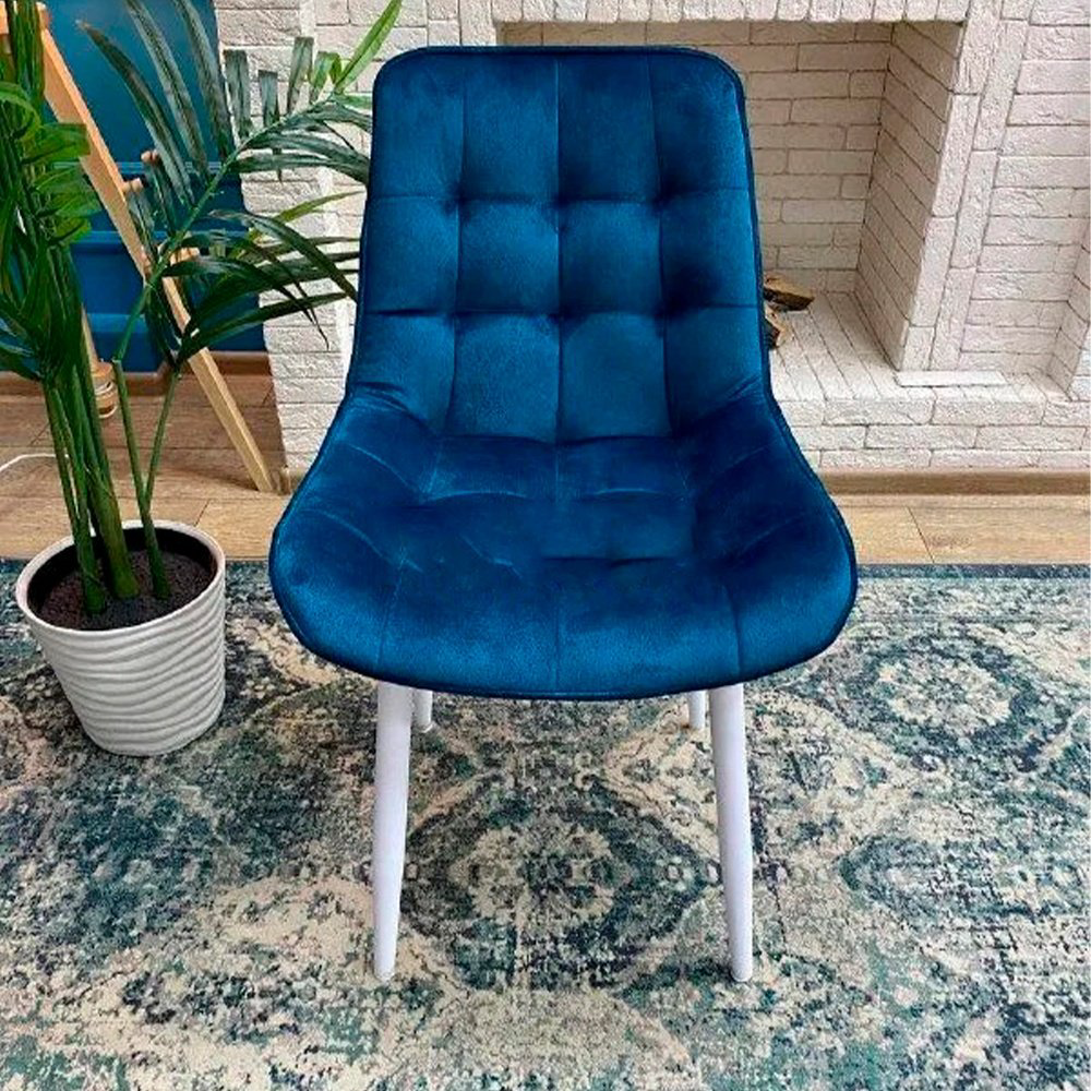 Стул DOMA BOSTON, 85x51x44 см, белый, синий купить,NaN