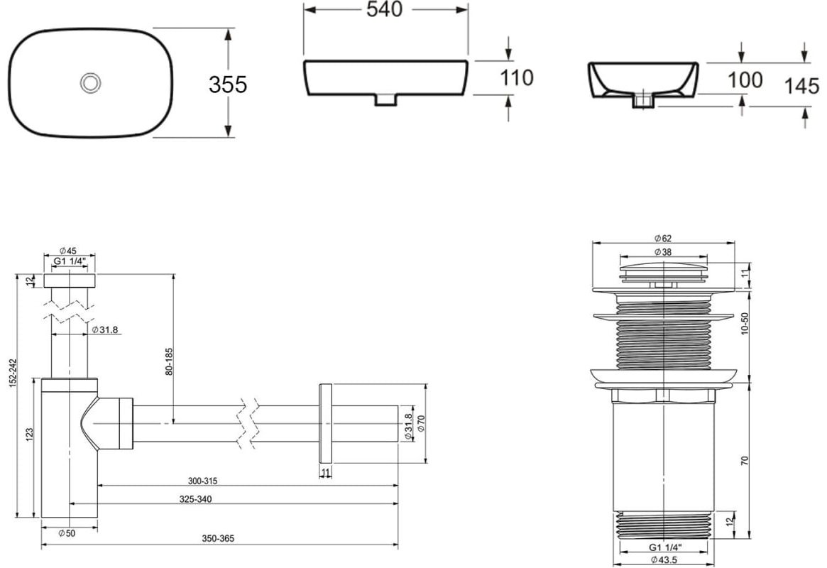 Раковина Lavinia Boho Bathroom Sink 21520059 накладная овальная 35.5, фарфор купить,124900