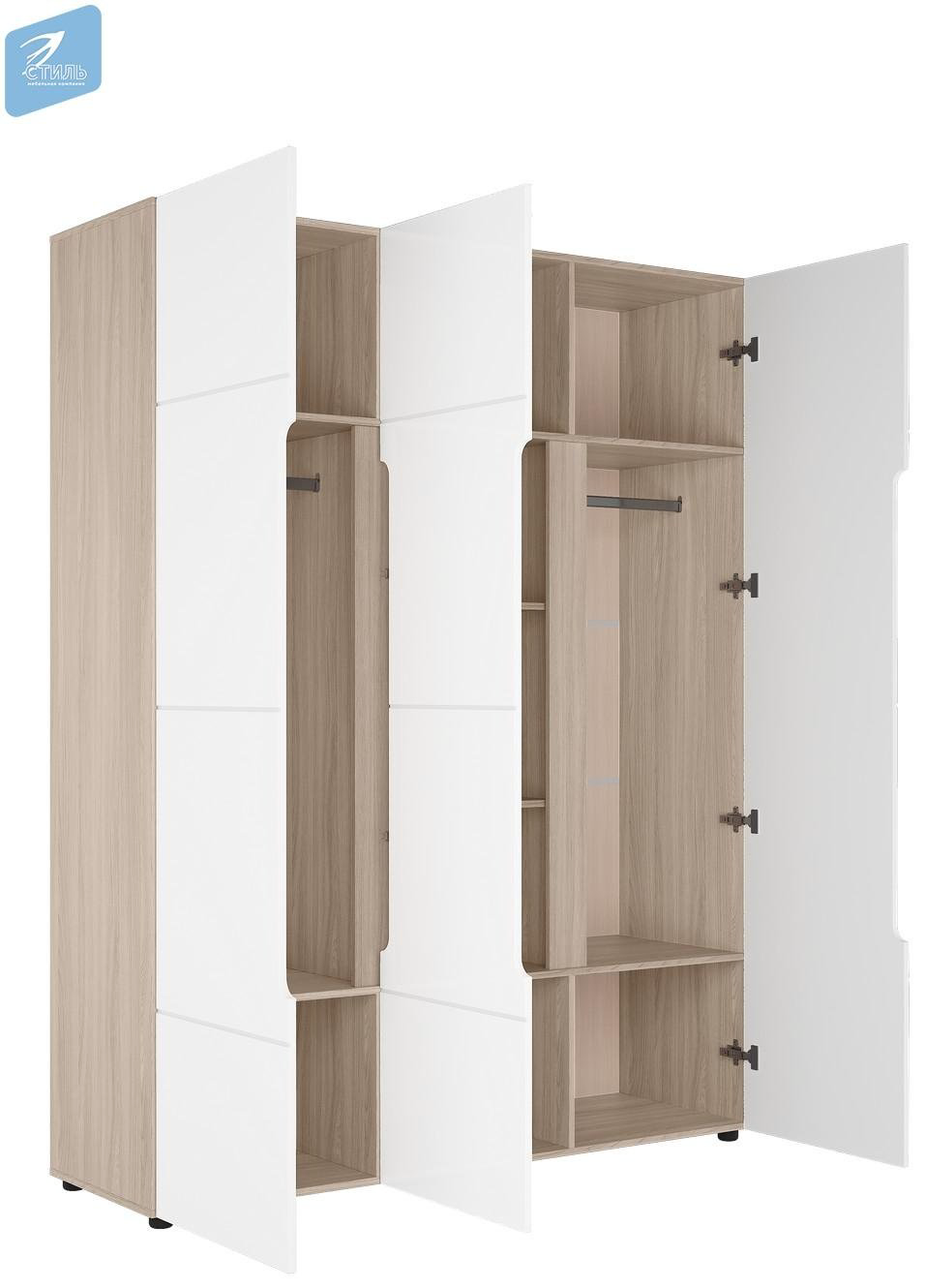 Распашной шкаф Стиль ПАЛЕРМО-3 ШК-011, 160x207х50 см, белый купить,NaN
