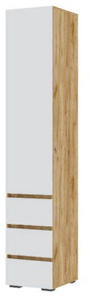 Шкаф-пенал DOMA HELEN-NL, 40x210х46 см, белый, светло-коричневый купить,NaN