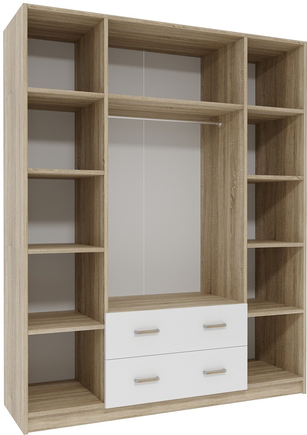 Распашной шкаф DOMA Космос 4D 56994, 160x198х51 см, белый, бежевый купить,NaN