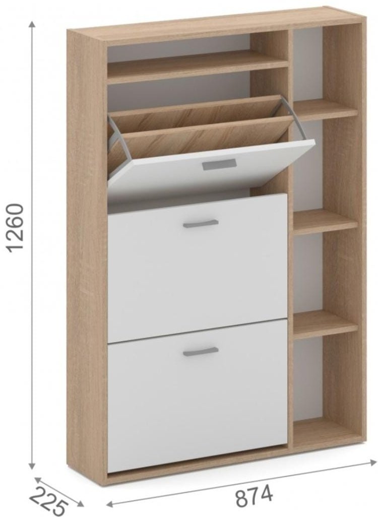 Обувница DOMA 87.40x22x126 см, ЛДСП купить,NaN