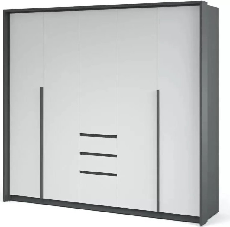 Распашной шкаф IMPERIAL Мишель 5Д, 226x210х61 см, белый, серый купить,NaN