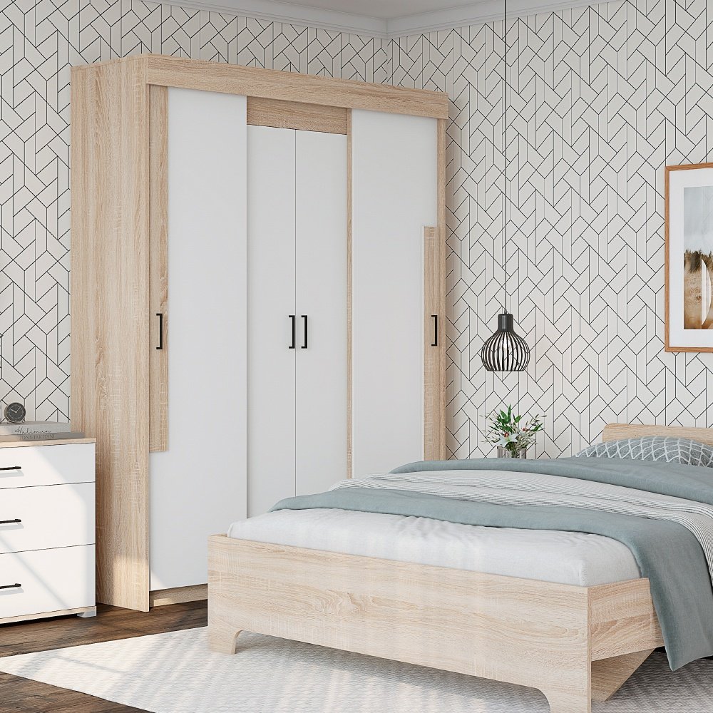 Шкаф-купе DOMA VICTOR, 160x210х52 см, белый купить,NaN
