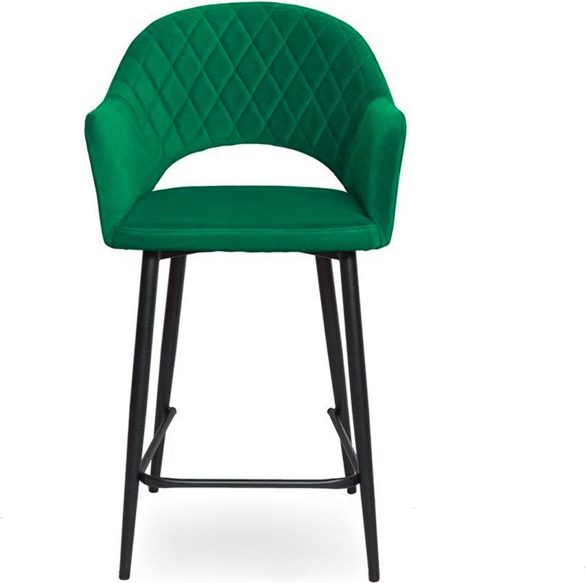 Барный стул DOMA SOFIA, 112x57x47 см, черный-зеленый