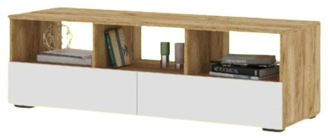 ТВ-тумба напольная DOMA HELEN 62628484, 140.2x44.2x46 см, белый, коричневый купить,NaN