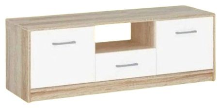 ТВ-тумба напольная DOMA STELS 418489561, 123.4x42x38 см, белый, бежевый купить,NaN