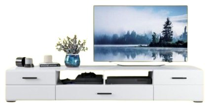 ТВ-тумба напольная DOMA YORK 8151985, 200x34x45 см, белый купить,NaN