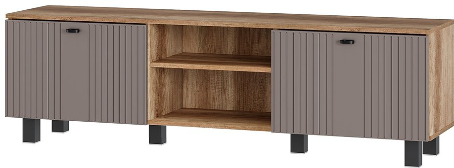 ТВ-тумба напольная DOMA ТВ-тумба напольная OL-160, 160x48x37 см, коричневый, серый купить,NaN